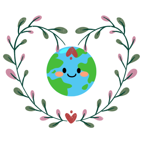 Kids' Take and Make Crafts - (Picture of the earth with hearts)