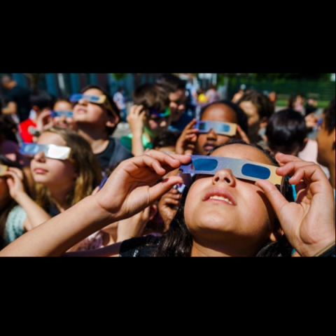 Image of people watching Solar Eclipse