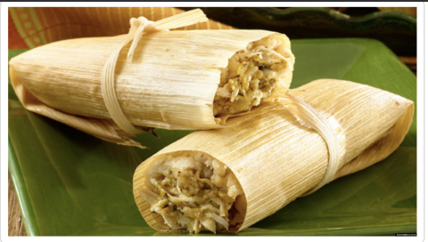 Two Green Chicken Tamales 