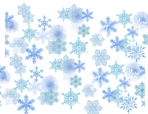 Background of blue snowflakes