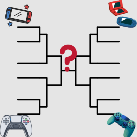 Brackets with different game controllers