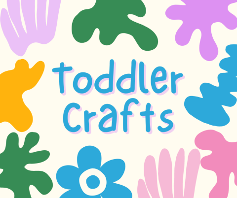 Toddler Crafts. Image shows various shapes in a variety of soft colors.
