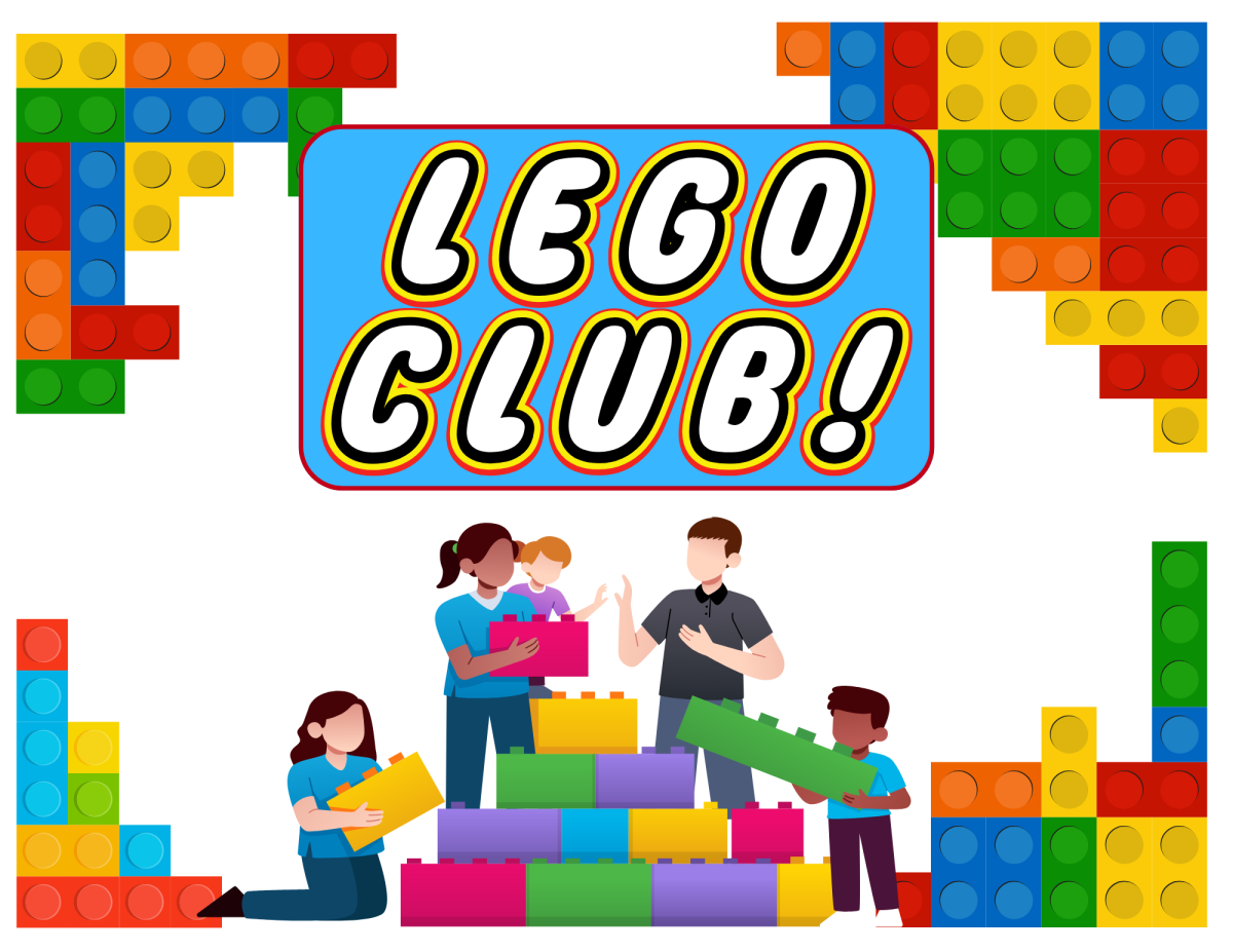 Group of people building with LEGOs