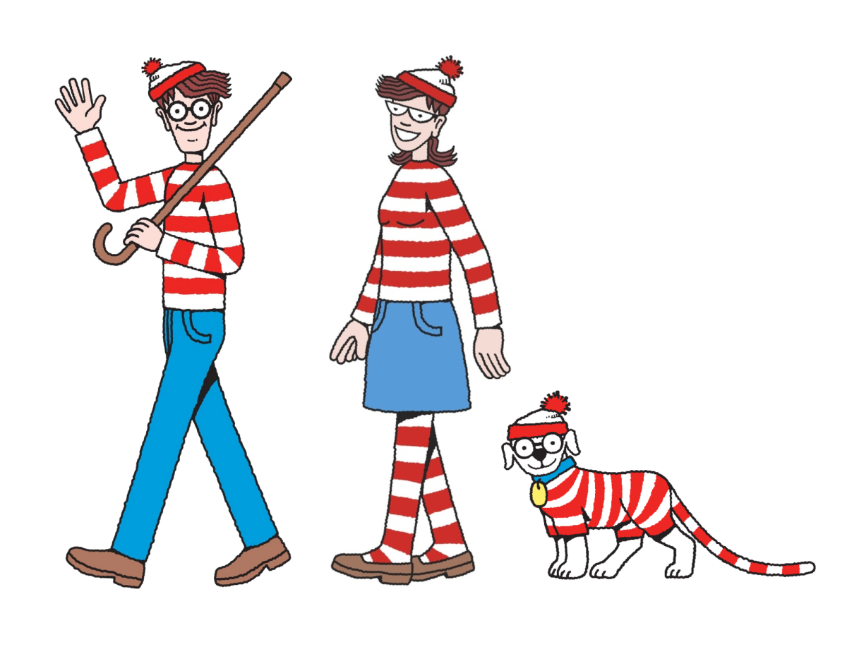 Book character's Waldo, Wenda and Woof