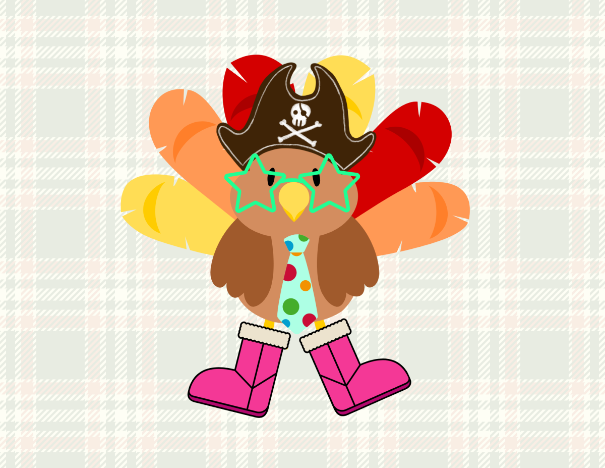 Turkey in a funny outfit