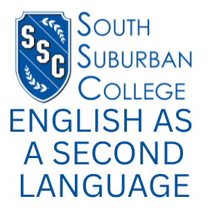 South Suburban College Logo with the words English as a second language written