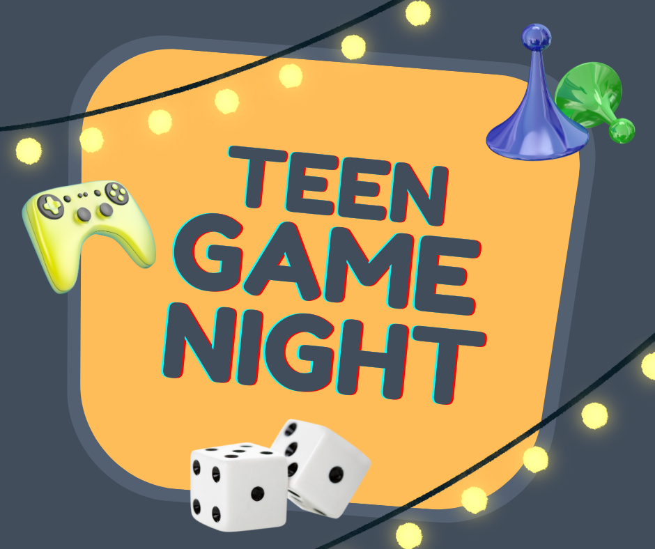 Teen Game Night - Dice, Video Game Console, and Board Game Pieces